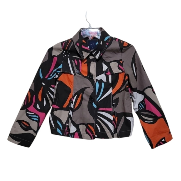 GapKids Girls Brown Multicolor Monarch Jacket Peacoat  fall/spring Size 14/16 - Picture 1 of 8